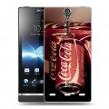 Дизайнерский пластиковый чехол для Sony Xperia S Coca-cola