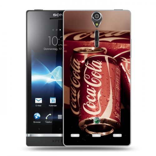 Дизайнерский пластиковый чехол для Sony Xperia S Coca-cola