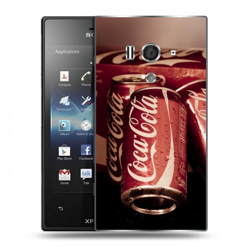 Дизайнерский пластиковый чехол для Sony Xperia acro S Coca-cola