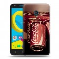 Дизайнерский пластиковый чехол для Alcatel U5 Coca-cola