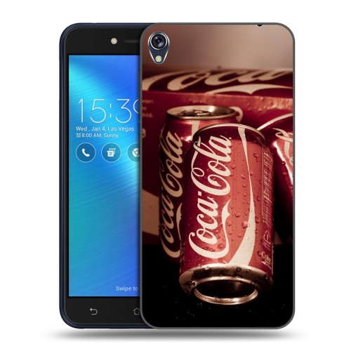 Дизайнерский силиконовый чехол для Asus ZenFone Live Coca-cola