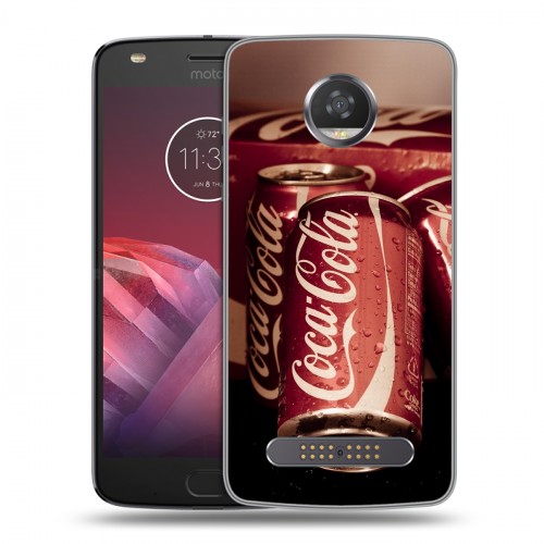 Дизайнерский пластиковый чехол для Motorola Moto Z2 Play Coca-cola