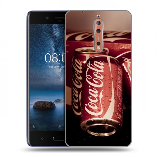 Дизайнерский пластиковый чехол для Nokia 8 Coca-cola