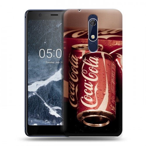 Дизайнерский пластиковый чехол для Nokia 5.1 Coca-cola