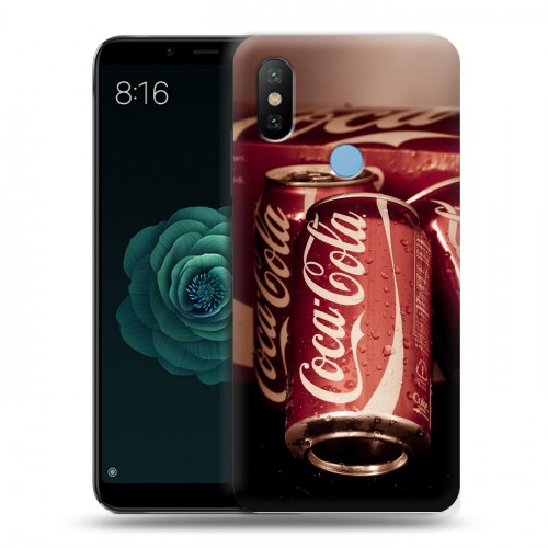 Дизайнерский силиконовый чехол для Xiaomi Mi A2 Coca-cola