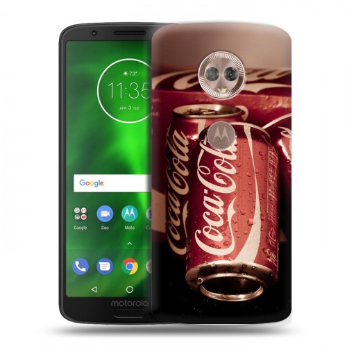 Дизайнерский пластиковый чехол для Motorola Moto G6 Coca-cola