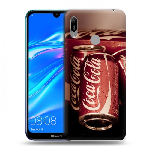 Дизайнерский пластиковый чехол для Huawei Y6 (2019) Coca-cola