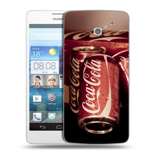 Дизайнерский пластиковый чехол для Huawei Ascend D2 Coca-cola