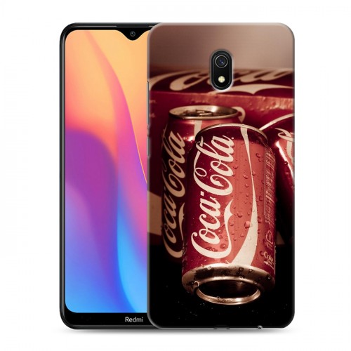 Дизайнерский силиконовый с усиленными углами чехол для Xiaomi RedMi 8A Coca-cola