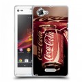 Дизайнерский пластиковый чехол для Sony Xperia L Coca-cola