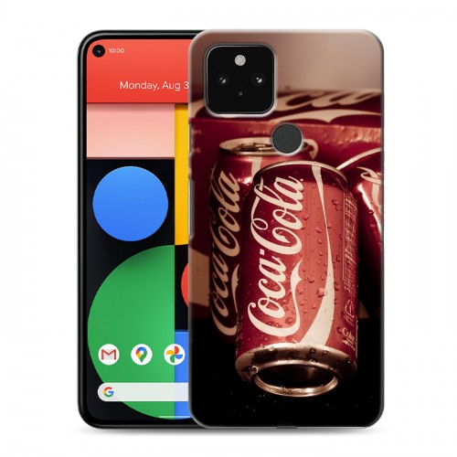Дизайнерский пластиковый чехол для Google Pixel 5 Coca-cola