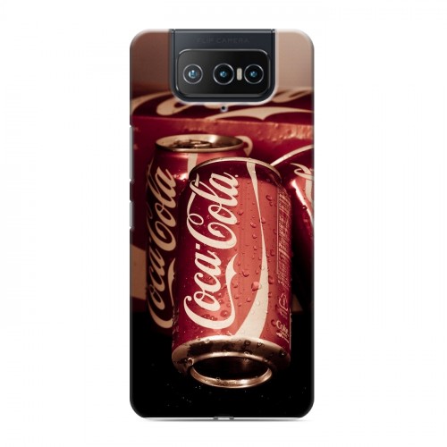 Дизайнерский силиконовый чехол для ASUS ZenFone 8 Flip Coca-cola