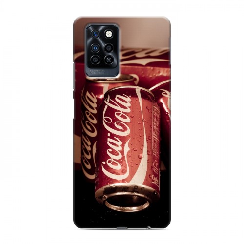 Дизайнерский силиконовый с усиленными углами чехол для Infinix Note 10 Pro Coca-cola