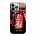 Дизайнерский силиконовый чехол для Iphone 13 Pro Coca-cola