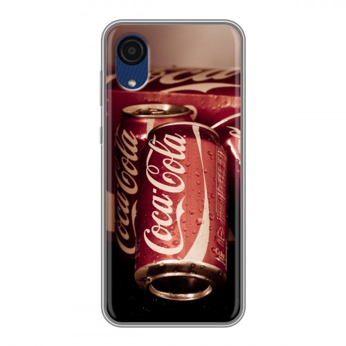 Дизайнерский пластиковый чехол для Samsung Galaxy A03 Core Coca-cola