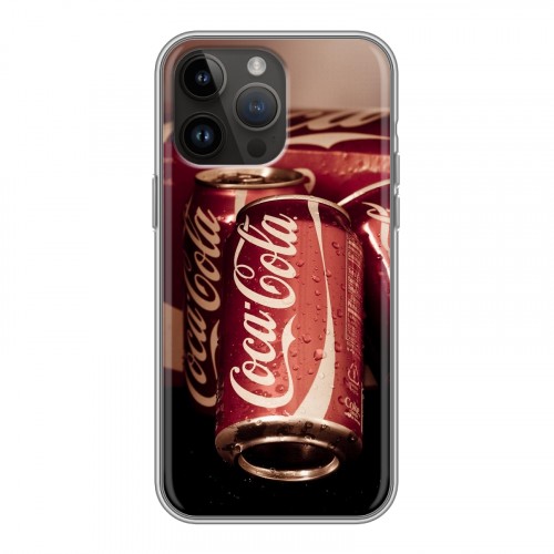 Дизайнерский силиконовый чехол для Iphone 14 Pro Max Coca-cola
