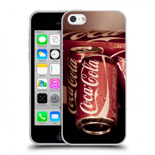 Дизайнерский пластиковый чехол для Iphone 5c Coca-cola