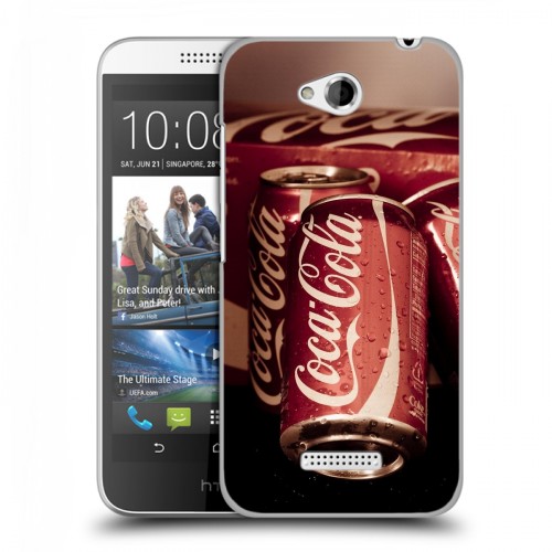 Дизайнерский пластиковый чехол для HTC Desire 616 Coca-cola