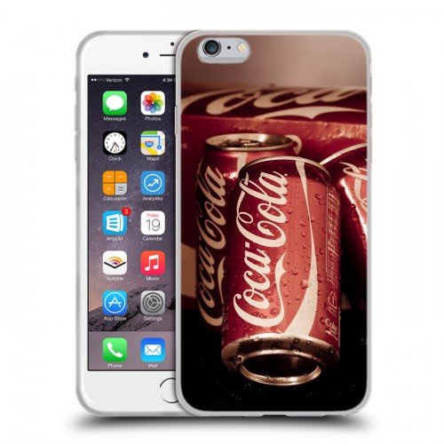 Дизайнерский силиконовый чехол для Iphone 6 Plus/6s Plus Coca-cola