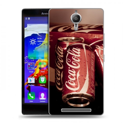 Дизайнерский пластиковый чехол для Lenovo P90 Coca-cola