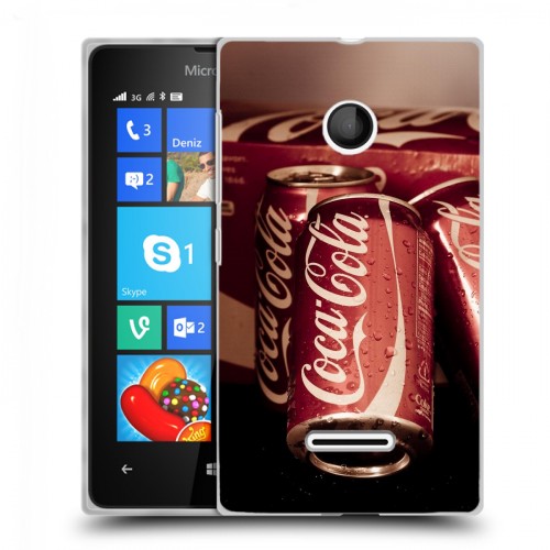 Дизайнерский пластиковый чехол для Microsoft Lumia 435 Coca-cola