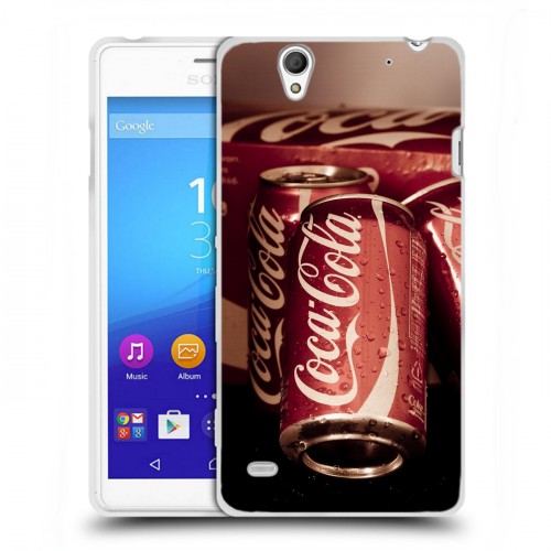 Дизайнерский пластиковый чехол для Sony Xperia C4 Coca-cola