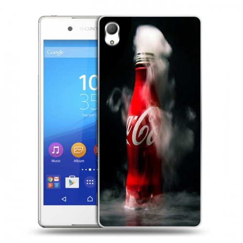 Дизайнерский пластиковый чехол для Sony Xperia Z3+ Coca-cola