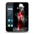 Дизайнерский силиконовый чехол для Alcatel One Touch Pixi 4 (4) Coca-cola