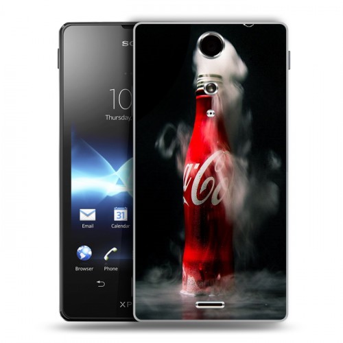 Дизайнерский пластиковый чехол для Sony Xperia TX Coca-cola