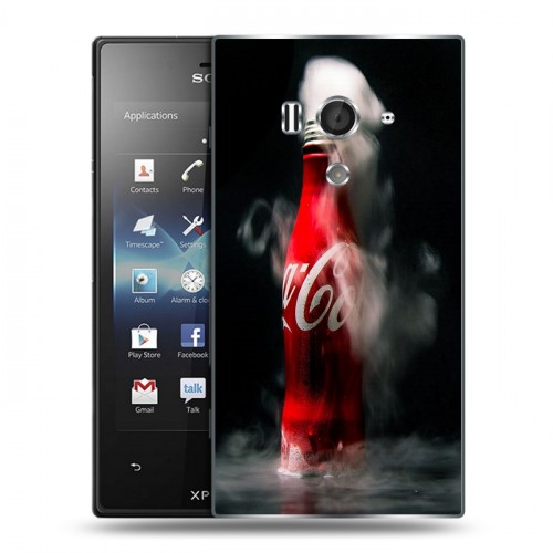 Дизайнерский пластиковый чехол для Sony Xperia acro S Coca-cola