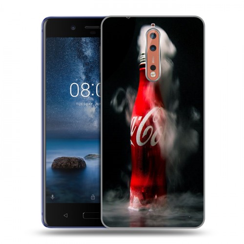 Дизайнерский пластиковый чехол для Nokia 8 Coca-cola