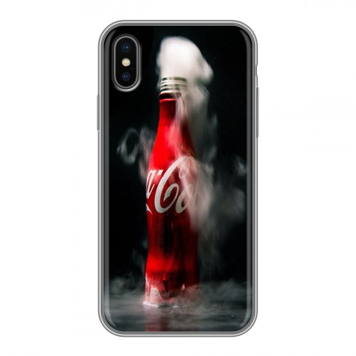 Дизайнерский силиконовый чехол для Iphone x10 Coca-cola