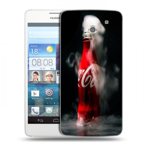 Дизайнерский пластиковый чехол для Huawei Ascend D2 Coca-cola