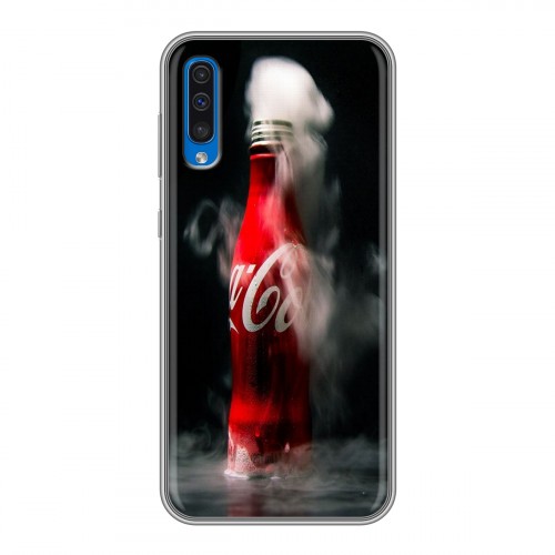 Дизайнерский силиконовый чехол для Samsung Galaxy A50 Coca-cola