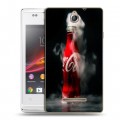 Дизайнерский пластиковый чехол для Sony Xperia E Coca-cola