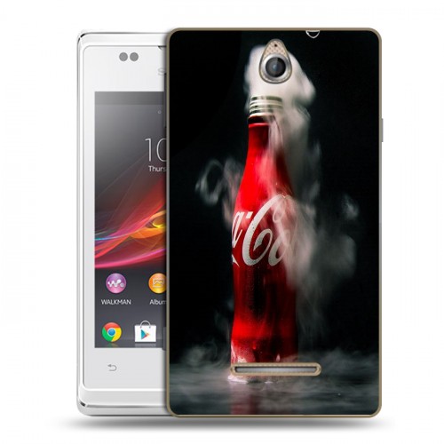 Дизайнерский пластиковый чехол для Sony Xperia E Coca-cola