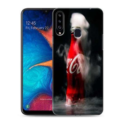 Дизайнерский пластиковый чехол для Samsung Galaxy A20s Coca-cola