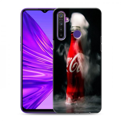 Дизайнерский силиконовый чехол для Realme 5 Coca-cola