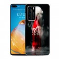 Дизайнерский силиконовый с усиленными углами чехол для Huawei P40 Coca-cola