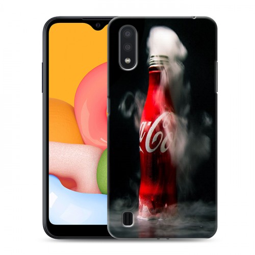 Дизайнерский силиконовый чехол для Samsung Galaxy M01 Coca-cola