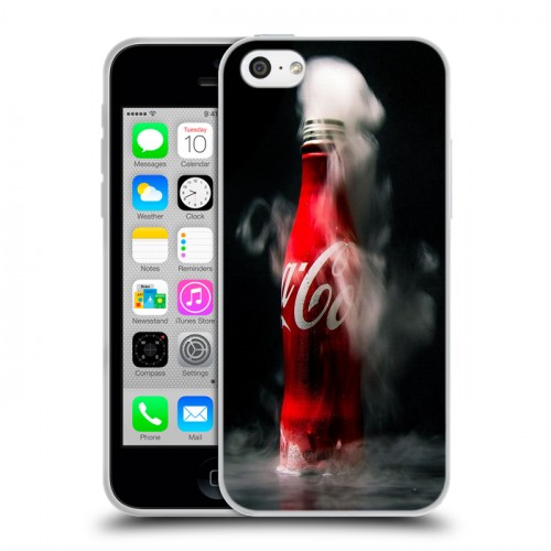 Дизайнерский пластиковый чехол для Iphone 5c Coca-cola