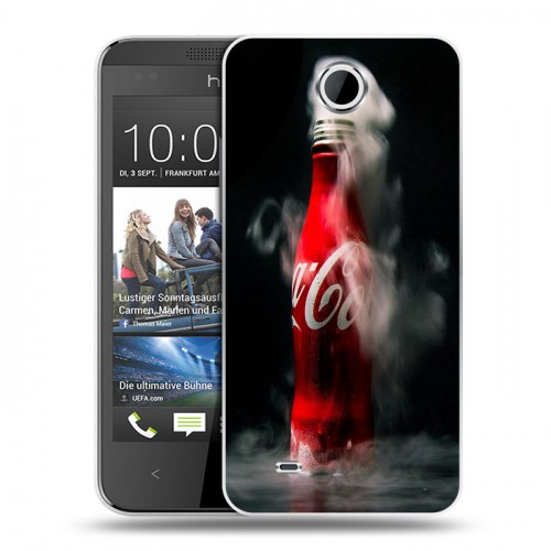 Дизайнерский пластиковый чехол для HTC Desire 300 Coca-cola