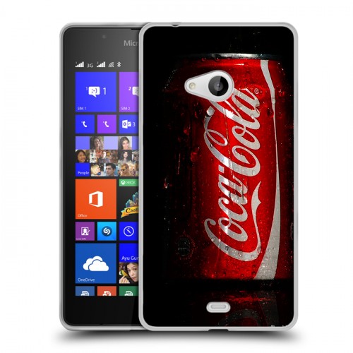 Дизайнерский пластиковый чехол для Microsoft Lumia 540 Coca-cola