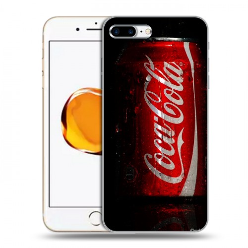 Дизайнерский силиконовый чехол для Iphone 7 Plus / 8 Plus Coca-cola