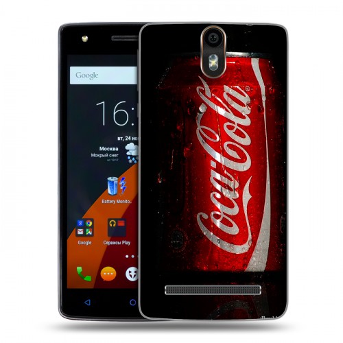 Дизайнерский силиконовый чехол для Wileyfox Storm Coca-cola