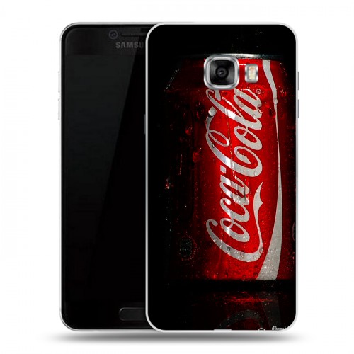 Дизайнерский пластиковый чехол для Samsung Galaxy C5 Coca-cola