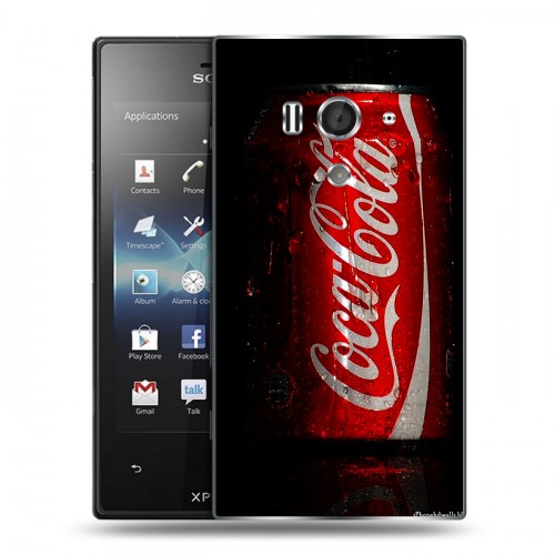 Дизайнерский пластиковый чехол для Sony Xperia acro S Coca-cola