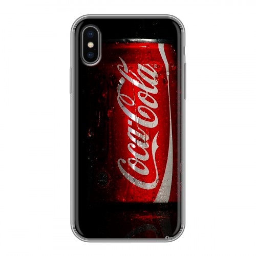 Дизайнерский силиконовый чехол для Iphone x10 Coca-cola