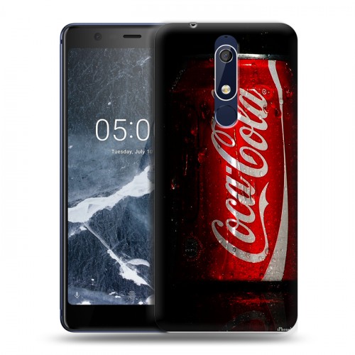 Дизайнерский пластиковый чехол для Nokia 5.1 Coca-cola