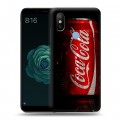 Дизайнерский силиконовый чехол для Xiaomi Mi A2 Coca-cola